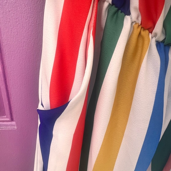 VICI COLLECTION carousel striped pocketed jumpsuit - Picture 7 of 14